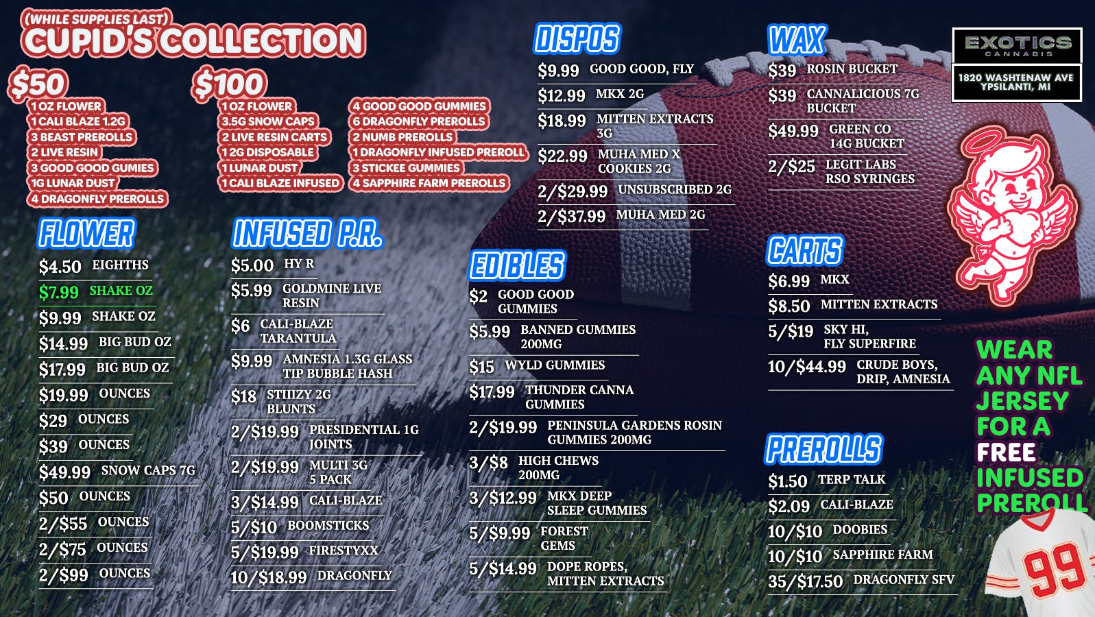 Exotics Cannabis - Ypsilanti Get your game day goodies at Exotics!!