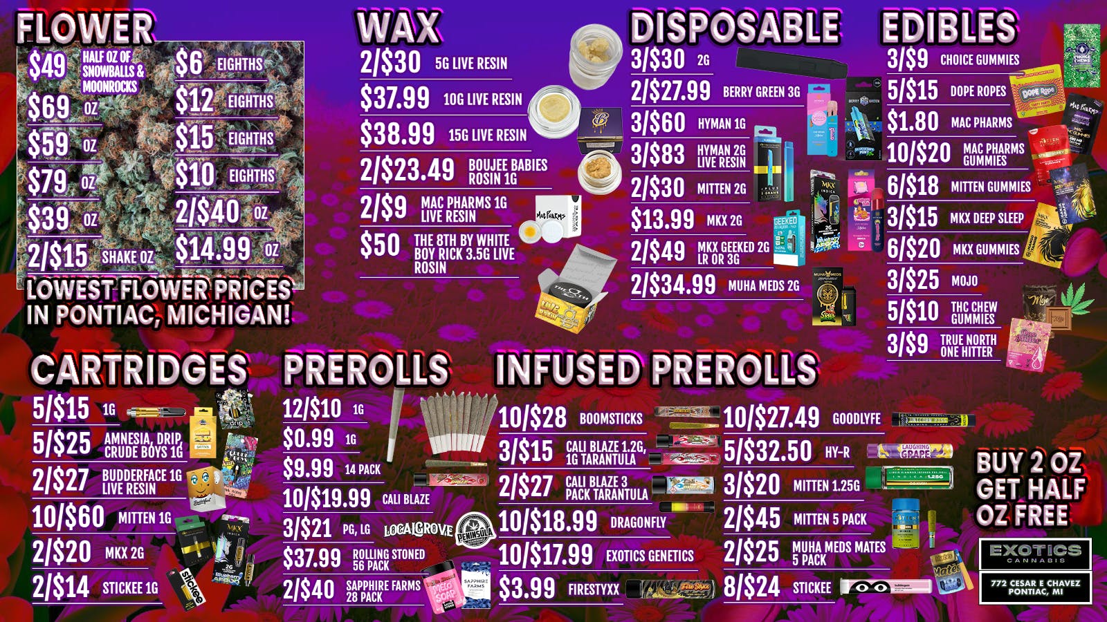 Exotics Cannabis - Pontiac NOW OPENED!! 39% OFF STOREWIDE!!! PONTIAC NOW OPEN🔥