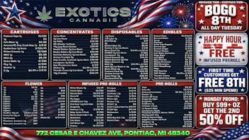 Exotics Cannabis - Pontiac NOW OPENED!! 🔥Up to 30% OFF DELI🔥 | $29.99 14G LR Bucket🍬