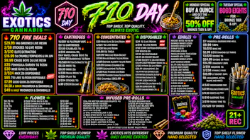 Exotics Cannabis - Pontiac NOW OPENED!! 🔥710 Dealz🔥Up to 30% OFF DELI FLOWER🔥