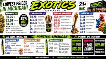 Exotics Cannabis - Pontiac NOW OPENED!! 🔥 DEALS TOO GOOD TO MISS 🔥