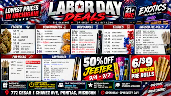 Exotics Cannabis - Pontiac NOW OPENED!! 🔥50% OFF JEETER🔥 6/$9 1.2g Infused Pre Rolls🔥