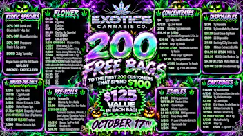 Exotics Cannabis - Pontiac NOW OPENED!! 🎃 $4.95 OZ SPECIAL 🟠LOWEST PRICES IN MICHIGAN🟠