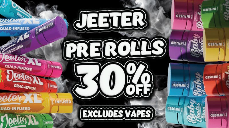 OG NATION Jeeter Pre Rolls 30% OFF!