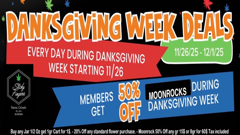 Sticky Fingerz Thanksgiving week Specials