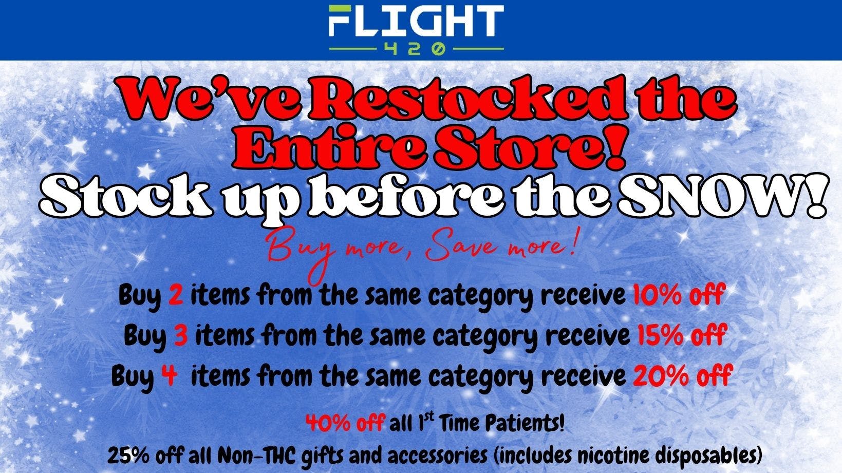 Flight 420 - West Siloam Springs Cold Temps - HOT SAVINGS!!
