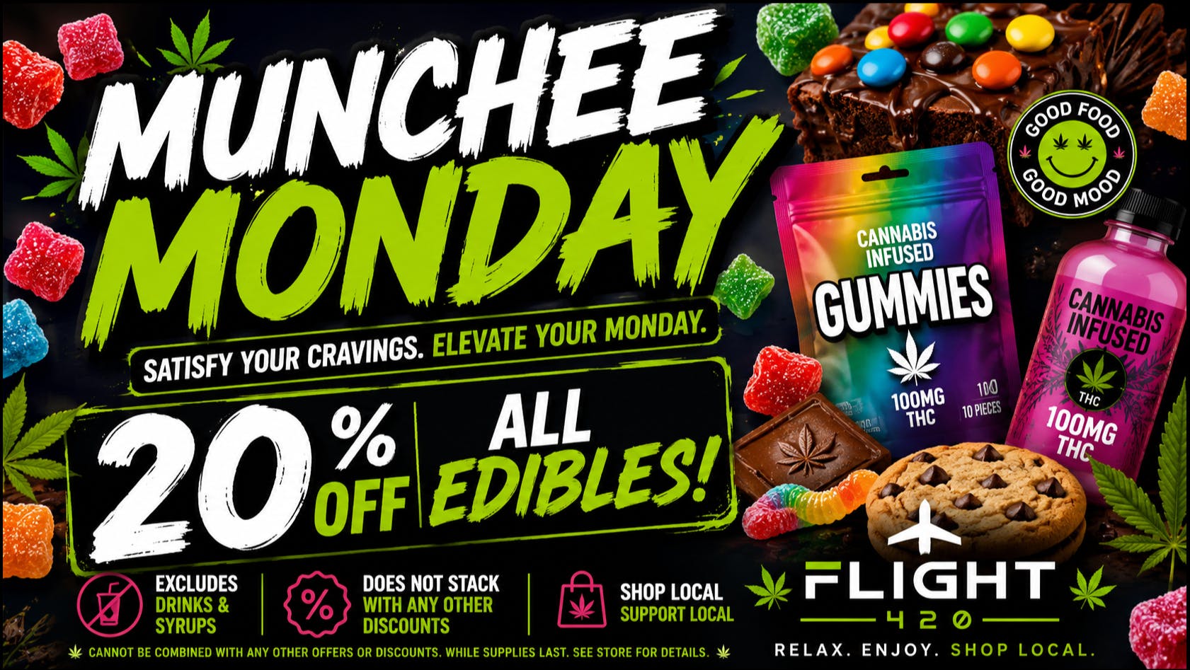 Flight 420 - West Siloam Springs Munche Monday 20% OFF