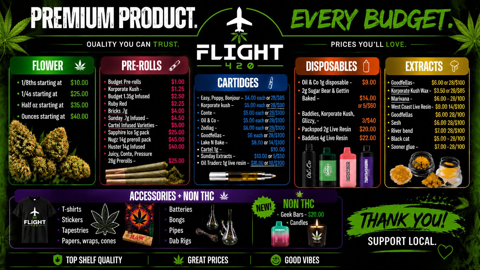 Flight 420 - West Siloam Springs Bulk Deals Galore! Mix and Match Carts and Wax!
