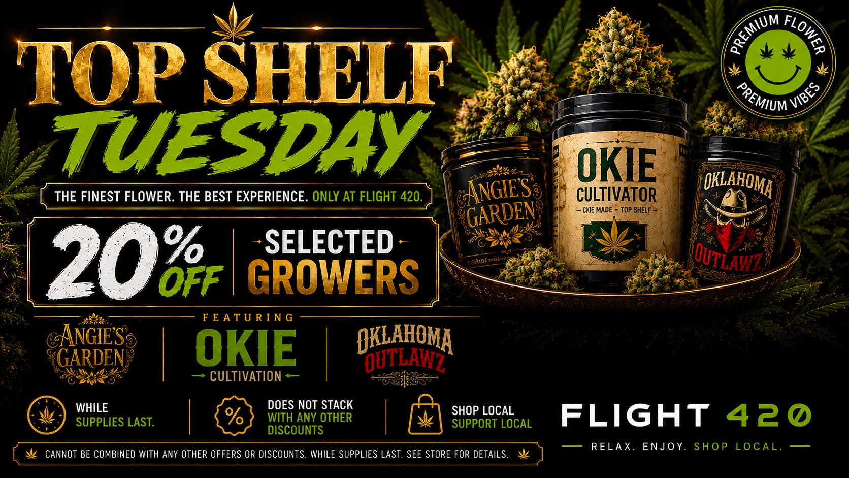 Flight 420 - Sallisaw Top Shelf Tuesday 20% OFF