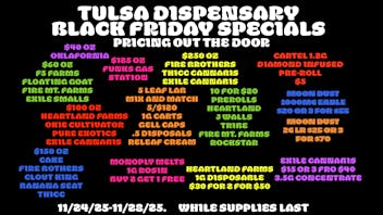 Tulsa Dispensary BLACK FRIDAY AT TULSA DISPENSARY