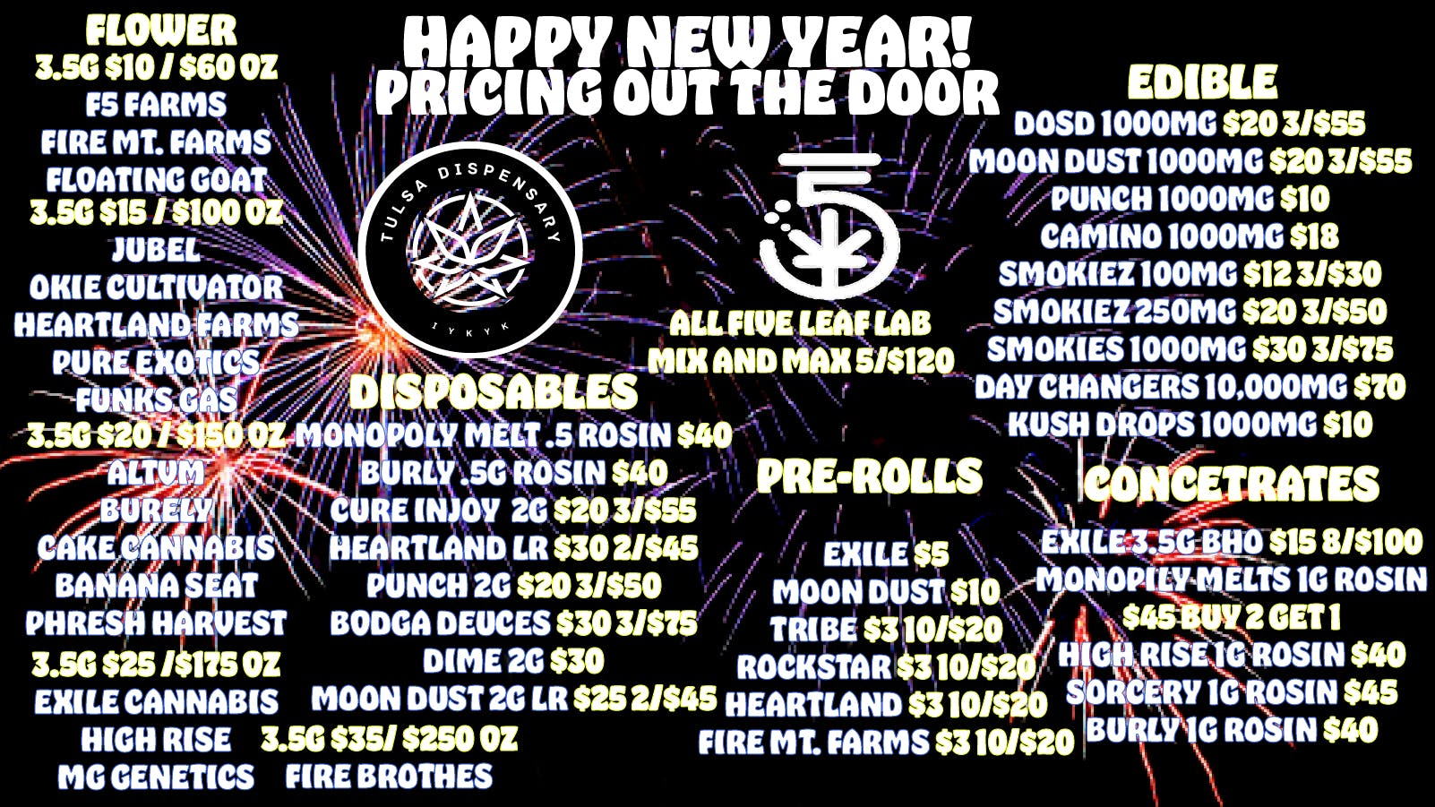 Tulsa Dispensary HAPPY NEW YEAR FROM TULSA DISPENSARY!