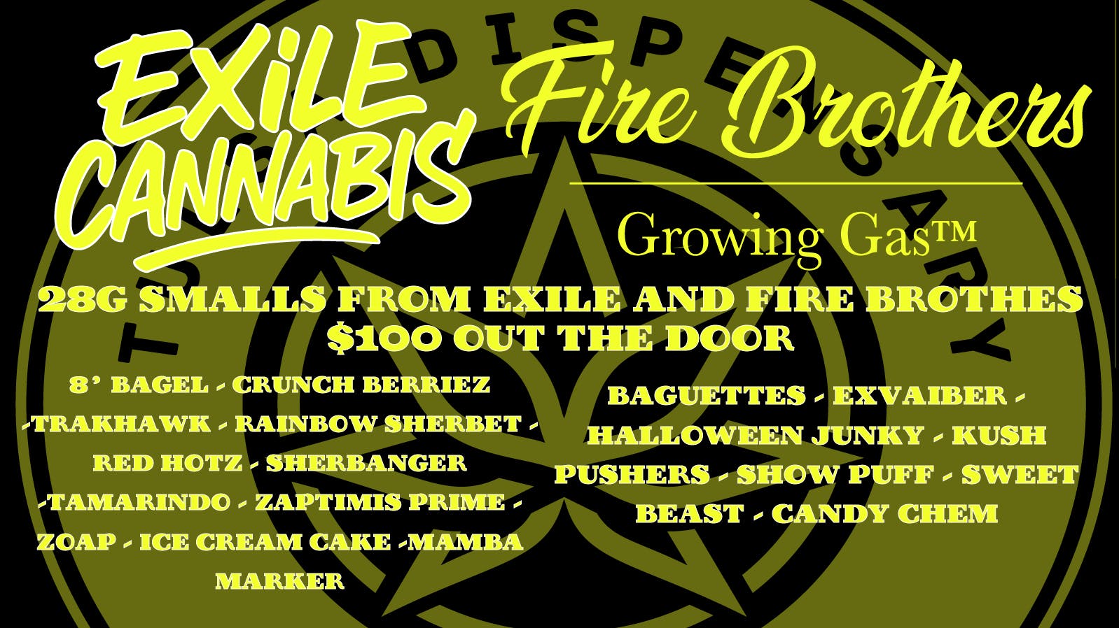 Tulsa Dispensary EXILE AND FIRE BROTHERS SMALLS