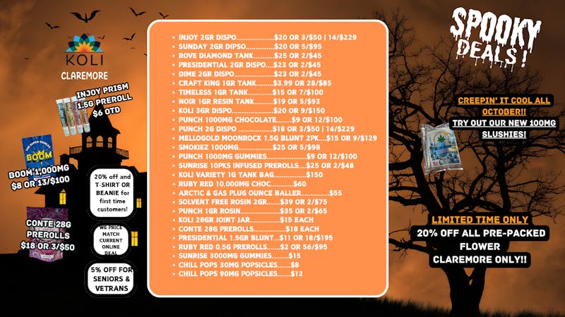 Koli Cannabis - West Spooky Deals!!!!