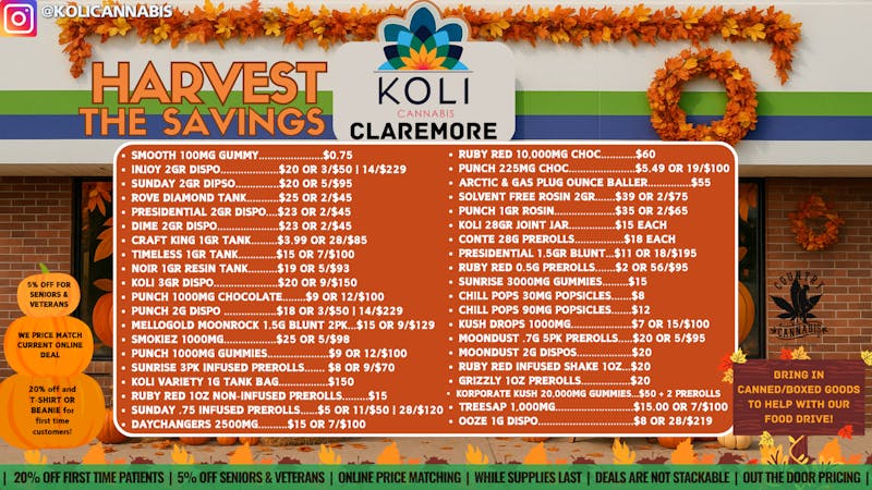 Koli Cannabis - West Harvest The Savings!