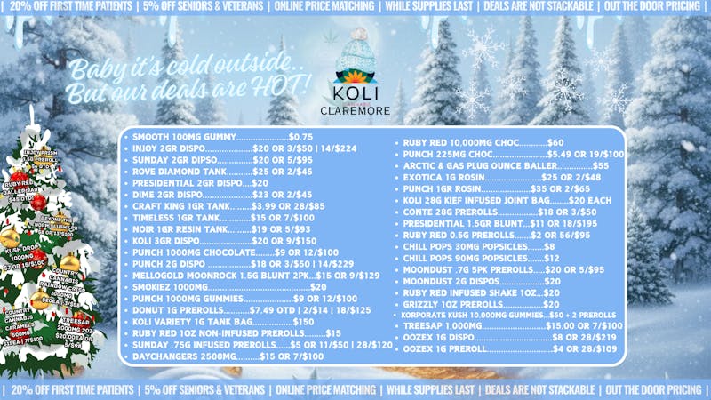 Koli Cannabis - West Winter hits different at Koli's!