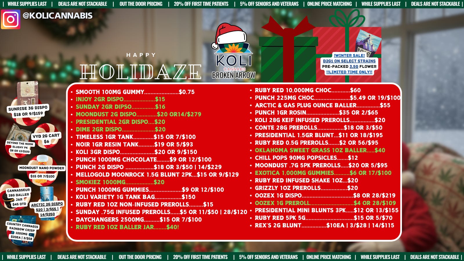 Koli Cannabis - Broken Arrow Merry Kushmas From Koli!