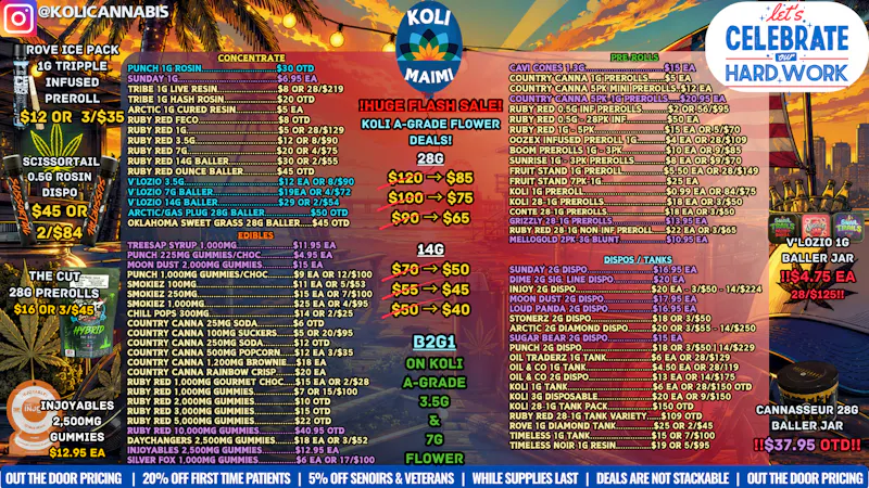 Koli Cannabis - Miami - Drive Thru Labor Day Deals!