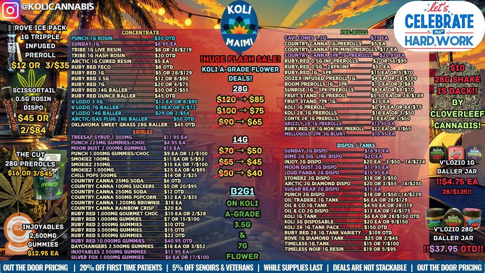 Koli Cannabis - Miami - Drive Thru Labor Day Deals!