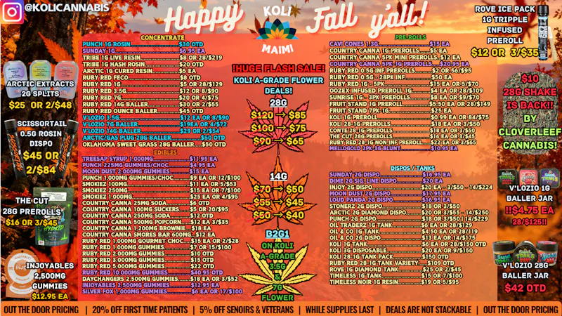 Koli Cannabis - Miami - Drive Thru HAPPY FALL Y'ALL!