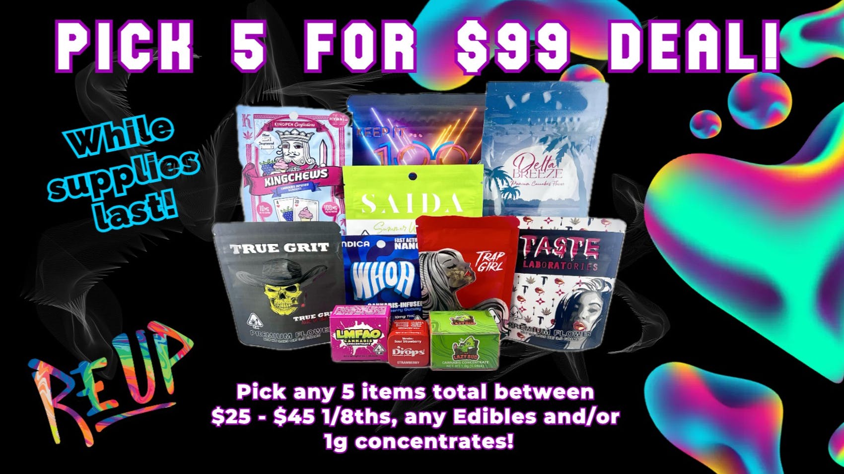 The Re-Up - Roseville/Rocklin PICK 5 for $99!