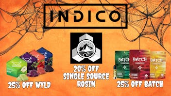 Indico 25% off Batch, 25% off Wyld, 20% Off Single Source