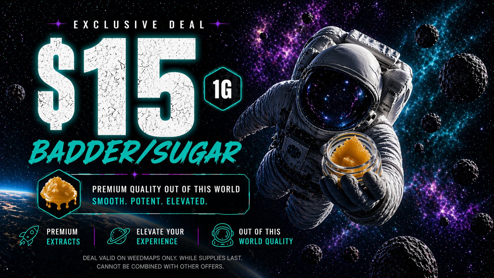 Zero Gravity Cannabis 15 $ badder/ Sugar