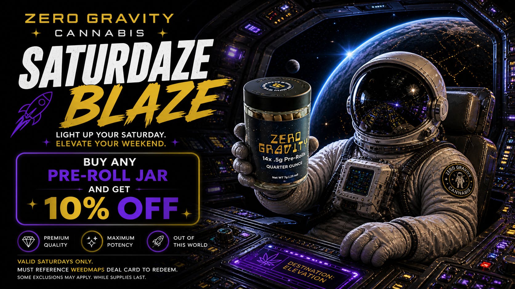 Zero Gravity Cannabis Saturdaze Blaze