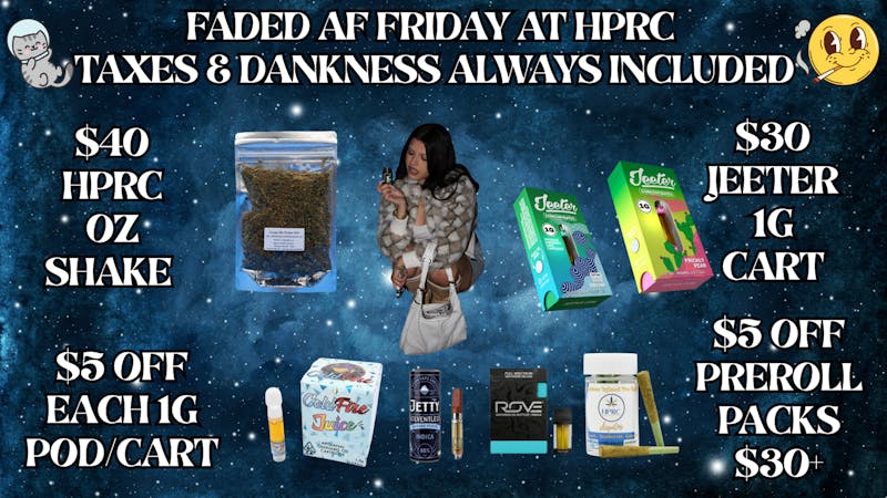 Herbal Pain Relief Center FADED AF FRIDAY