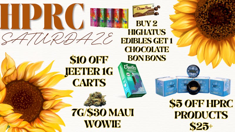 Herbal Pain Relief Center HPRC SATURDAZE!