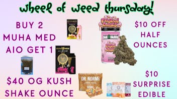 Herbal Pain Relief Center WHEEL OF WEED THURSDAY!