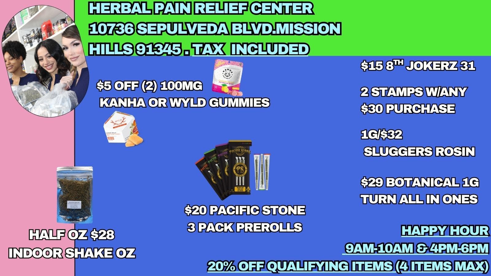 Herbal Pain Relief Center HPRC'S 2 STAMP TUESDAY