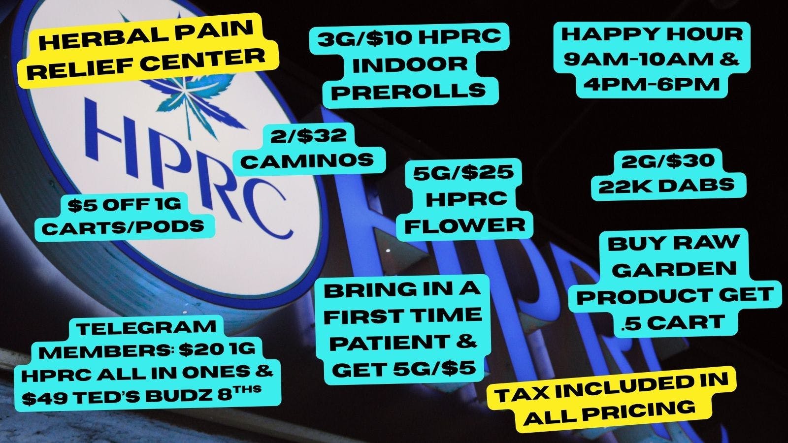 Herbal Pain Relief Center HPRC'S FRIDAY TOKE