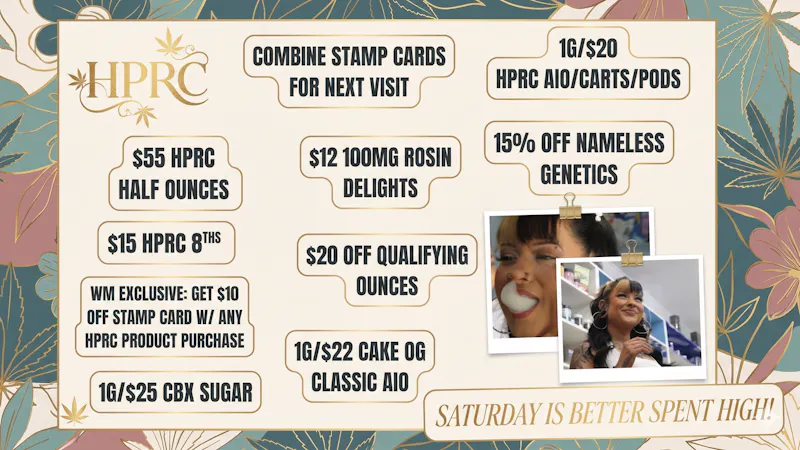 Herbal Pain Relief Center HPRC'S SATURDAY SESH