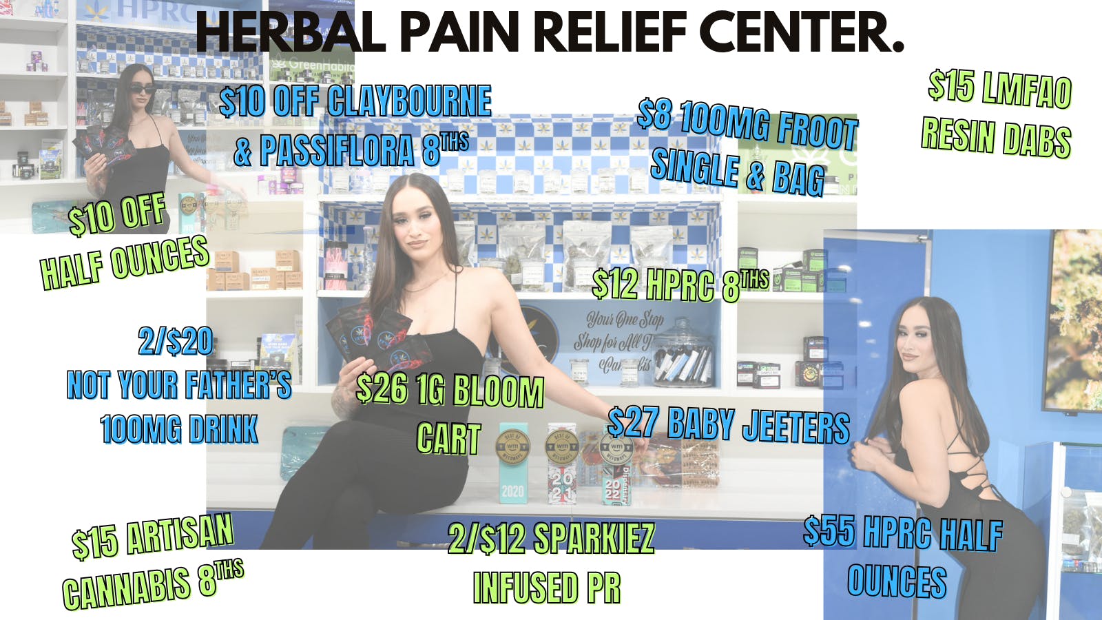 Herbal Pain Relief Center $25 1G TEMPO AIO & $27 BABY JEETERS