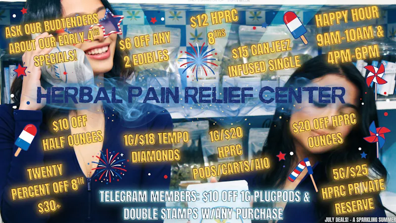 Herbal Pain Relief Center $6 OFF ANY 2 EDIBLES & $12 HPRC 8THS