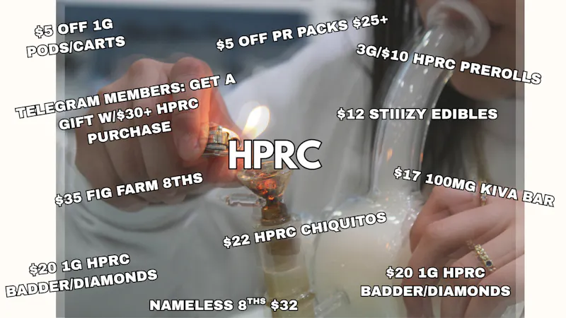 Herbal Pain Relief Center 3G/$10 HPRC PREROLLS, $35 FIG FARM 8THS