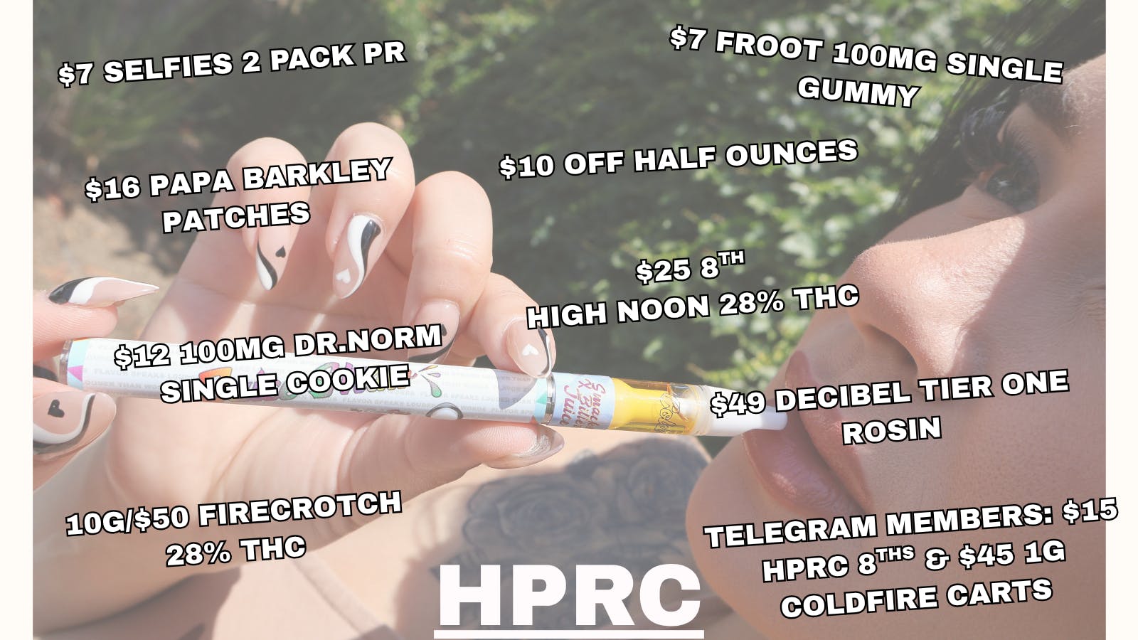 Herbal Pain Relief Center $7 100MG FROOT SINGLE & 10g/$50 FIRECROTCH