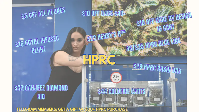 Herbal Pain Relief Center 4G/$25 HPRC BLUE LINE, $44 COLDFIRE CARTS