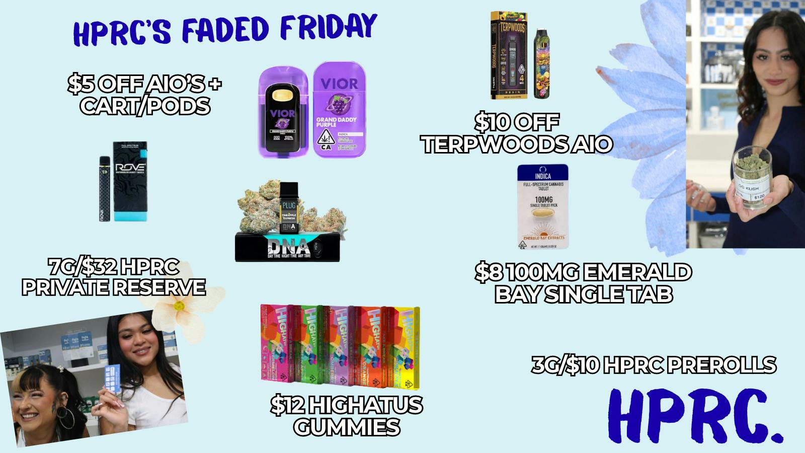 Herbal Pain Relief Center $5 OFF AIO’S + CART/PODS, 7G/$32 HPRC P. RESERVE