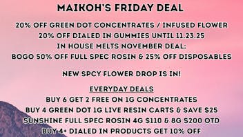 Maikoh Holistics - Boulder 20% Off Green Dot Concentrates