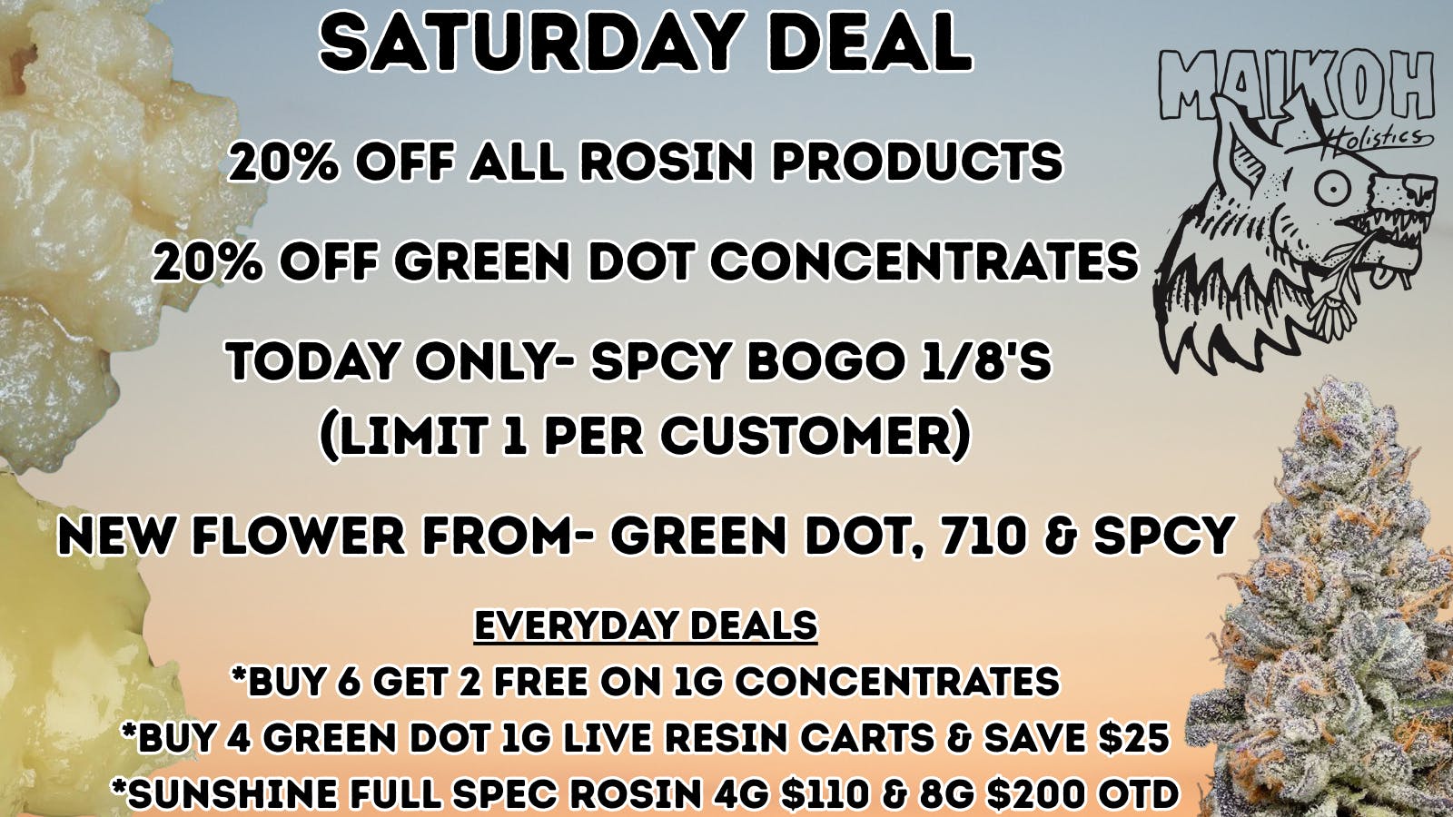 Maikoh Holistics - Boulder 20% Off ALL Rosin products!