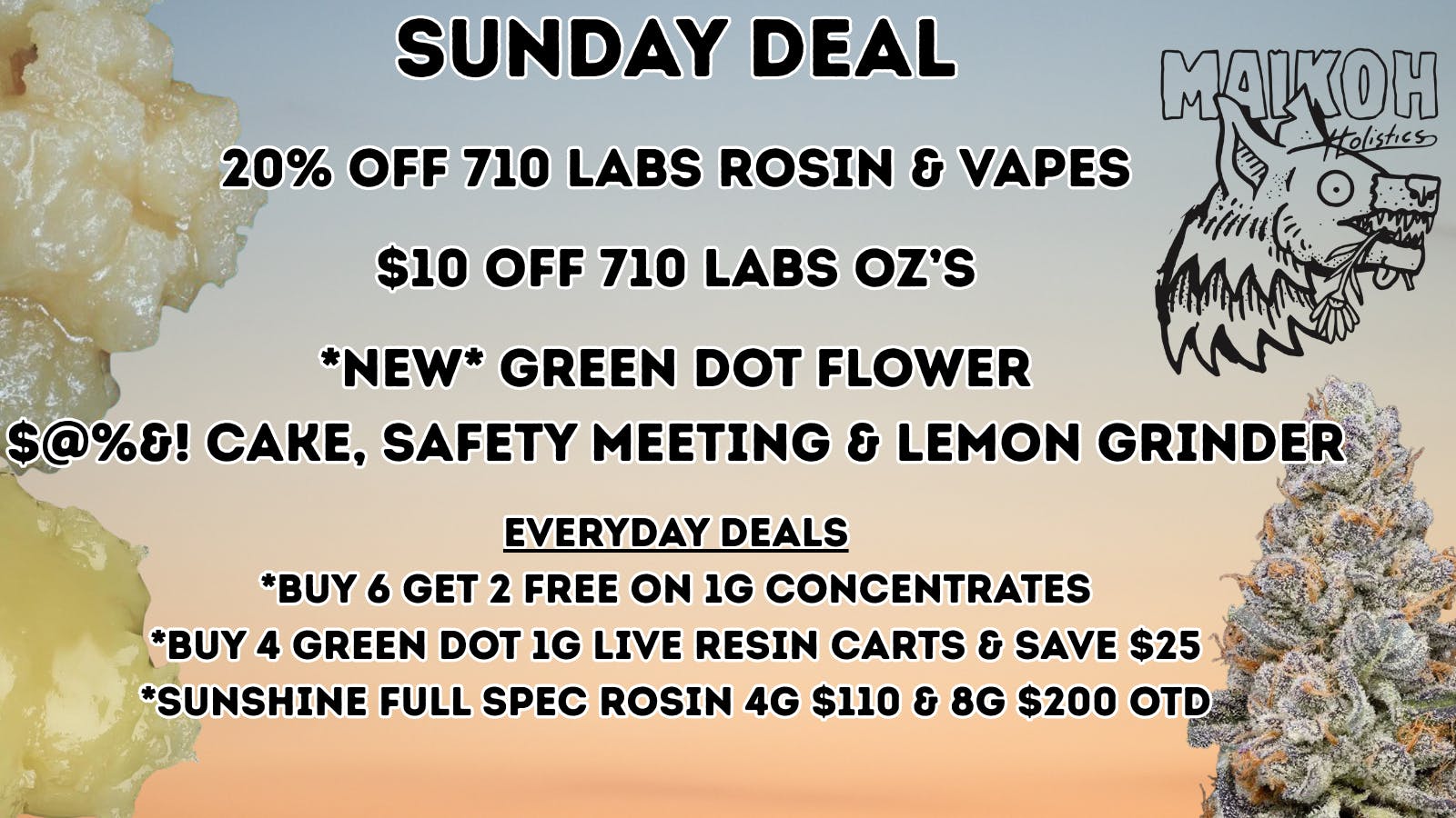 Maikoh Holistics - Boulder 20% Off 710 Labs Concentrates