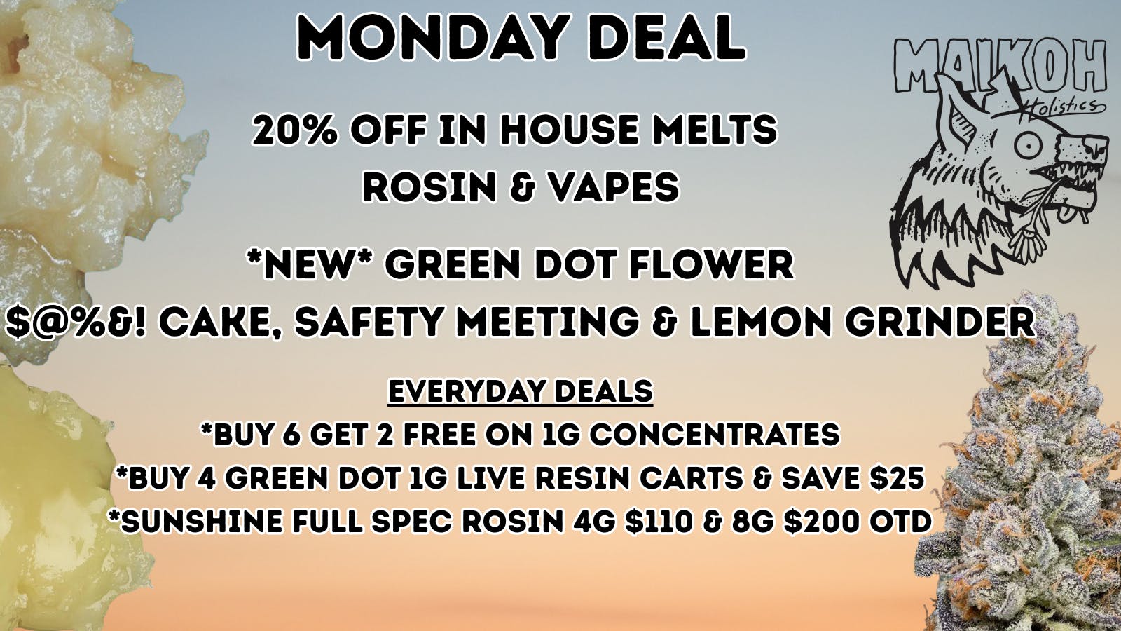 Maikoh Holistics - Boulder 20% Off In House Melts Rosin