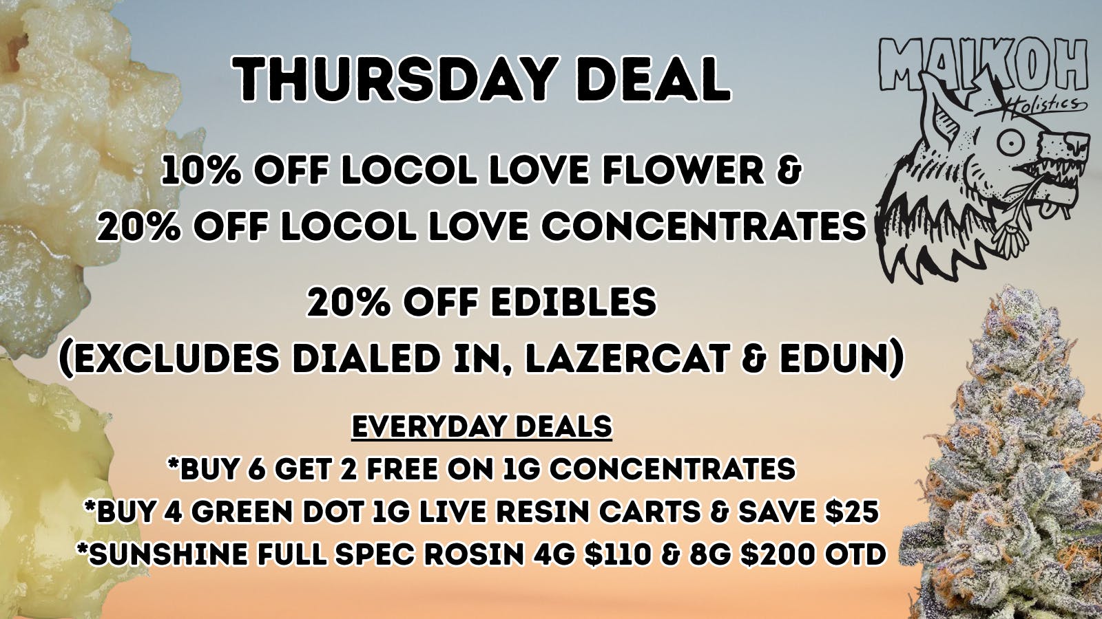 Maikoh Holistics - Boulder 10% Off Locol Love Flower