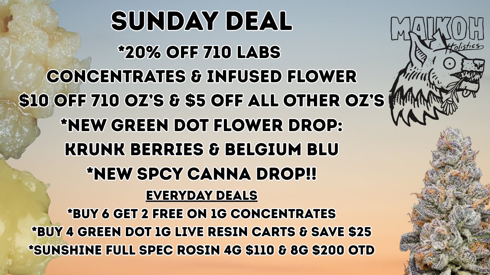 Maikoh Holistics - Boulder 20% Off 710 Labs Concentrates