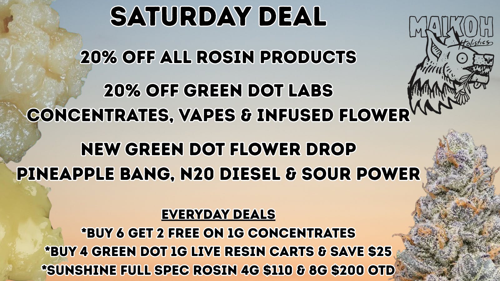 Maikoh Holistics - Denver 20% Off ALL Rosin products!