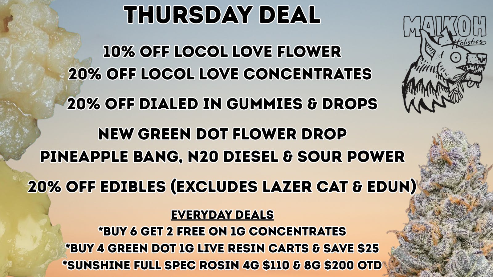 Maikoh Holistics - Boulder 10% Off Locol Love Flower