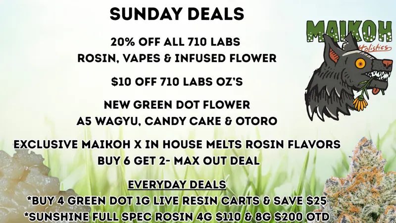Maikoh Holistics - Denver 20% Off 710 Labs Rosin & Vapes