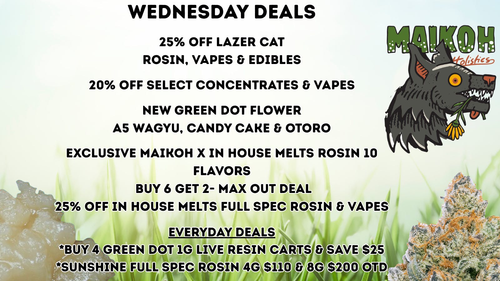 Maikoh Holistics - Denver 25% Off ALL LazerCat Rosin, Vapes & Edibles