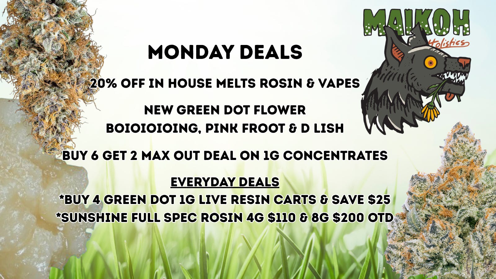 Maikoh Holistics - Boulder 20% Off In House Melts Rosin
